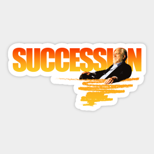 succession, tv series fan works graphic design by ironpalette Sticker